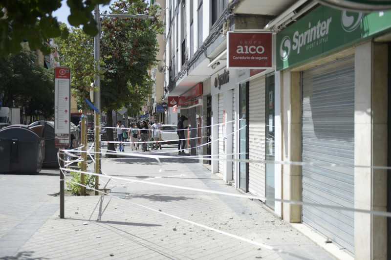 Calle del Zaidín tras los terremotos (GPMEDIA)