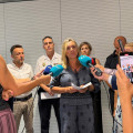 Imagen de archivo de la alcaldesa de Granada, Marifrán Carazo, informando de la repercusión del terremoto de magnitud 4,8 Mw sucedido en la madrugada sábado 15 de agosto de 2026 (AYUNTAMIENTO DE GRANADA)