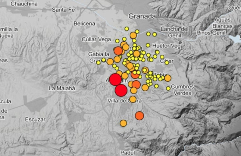 La actividad sísmica en Granada se ralentiza tras siete terremotos leves, dos de ellos sentidos por la población (IGN) La actividad sísmica en Granada se ralentiza tras siete terremotos leves, dos de ellos sentidos por la población (IGN)