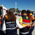 Profesionales del Grupo de Intervención Psicológica en Emergencias y Desastres (Giped) de la Junta de Andalucía durante el episodio sísmico de Granda en 2021 (COPAO)