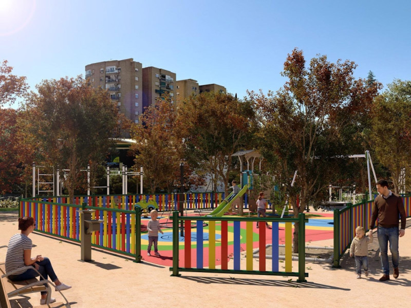 El nuevo parque de la Avenida de Andalucía llega a un tercio de su ejecución para transformar un solar degradado en un gran espacio verde para el barrio (AYUNTAMIENTO DE GRANADA) El nuevo parque de la Avenida de Andalucía llega a un tercio de su ejecución para transformar un solar degradado en un gran espacio verde para el barrio (AYUNTAMIENTO DE GRANADA)