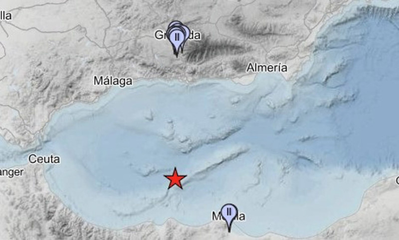 Un seísmo superficial en el Mar de Alborán (Alborán Sur) de magnitud 3,2 mbLg se ha dejado sentir a las 11,58 horas de este martes en Granada capital y en la zona sur de su área metropolitana, así como en la Ciudad Autónoma de Melilla (IGN) Un seísmo superficial en el Mar de Alborán (Alborán Sur) de magnitud 3,2 mbLg se ha dejado sentir a las 11,58 horas de este martes en Granada capital y en la zona sur de su área metropolitana, así como en la Ciudad Autónoma de Melilla (IGN)