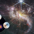 Combinación de imágenes de IRAS-07299 generadas a partir de los datos obtenidos con ALMA y JWST (IAA CSIC - YICHEN ZHANG)