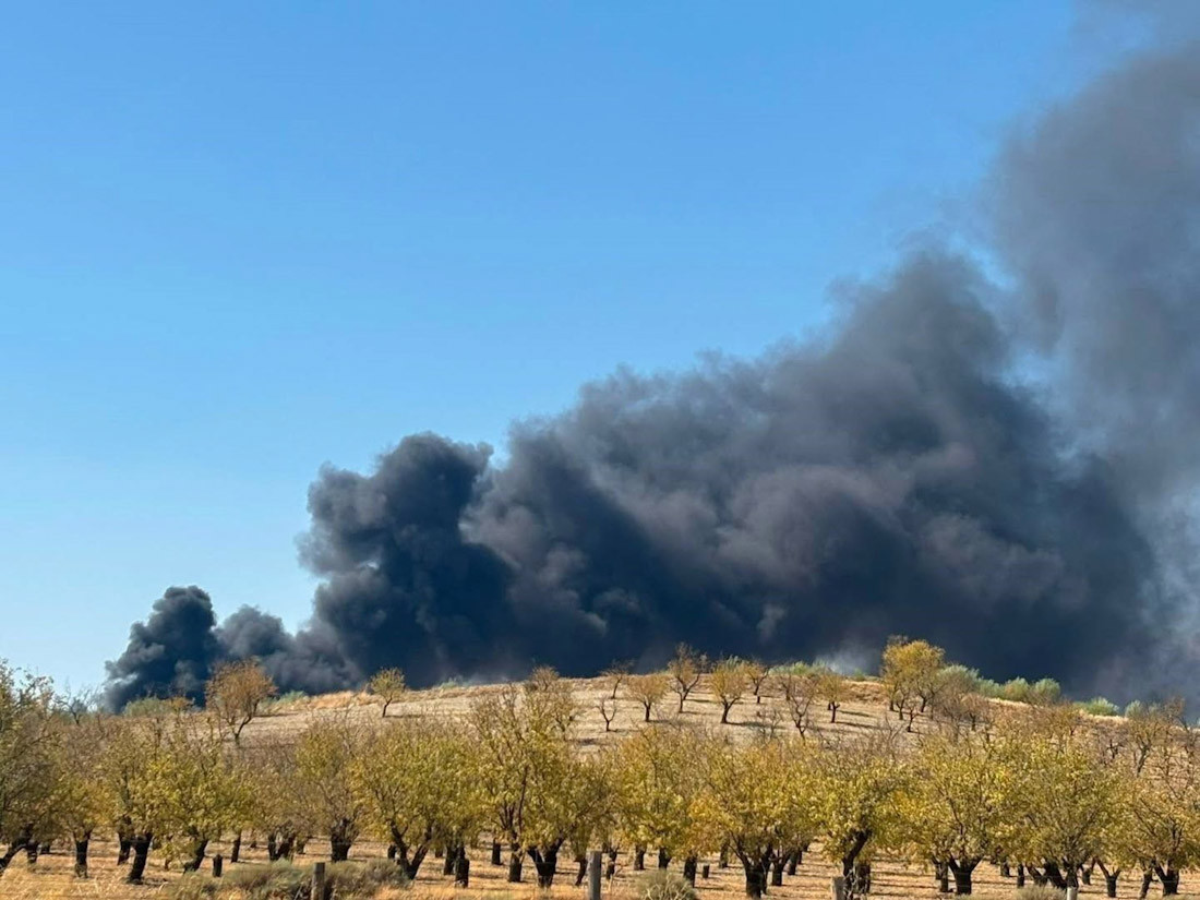 Incendio en la planta privada de Alhendín (ASVOGRA)