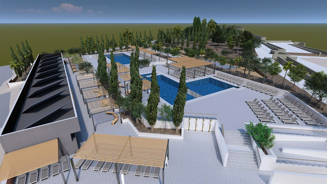 La actuación permitirá crear en el Corredor Verde un gran espacio con nueva arboleda, áreas de sombra, dos grandes piscinas y una zona de juegos acuáticos (AYUNTAMIENTO ATARFE)