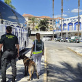 Agentes de la Guardia Civil en la estación de Almuñécar (GUARDIA CIVIL)