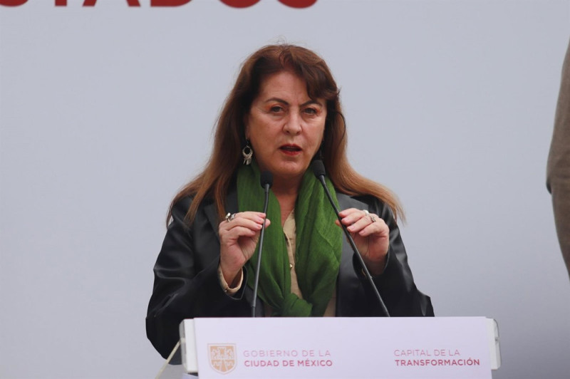La gobernadora del estado mexicano de Morelos, Margarita González Saravia, durante una rueda de prensa en noviembre de 2024 (CARLOS SANTIAGO / ZUMA PRESS/EUROPA PRESS)