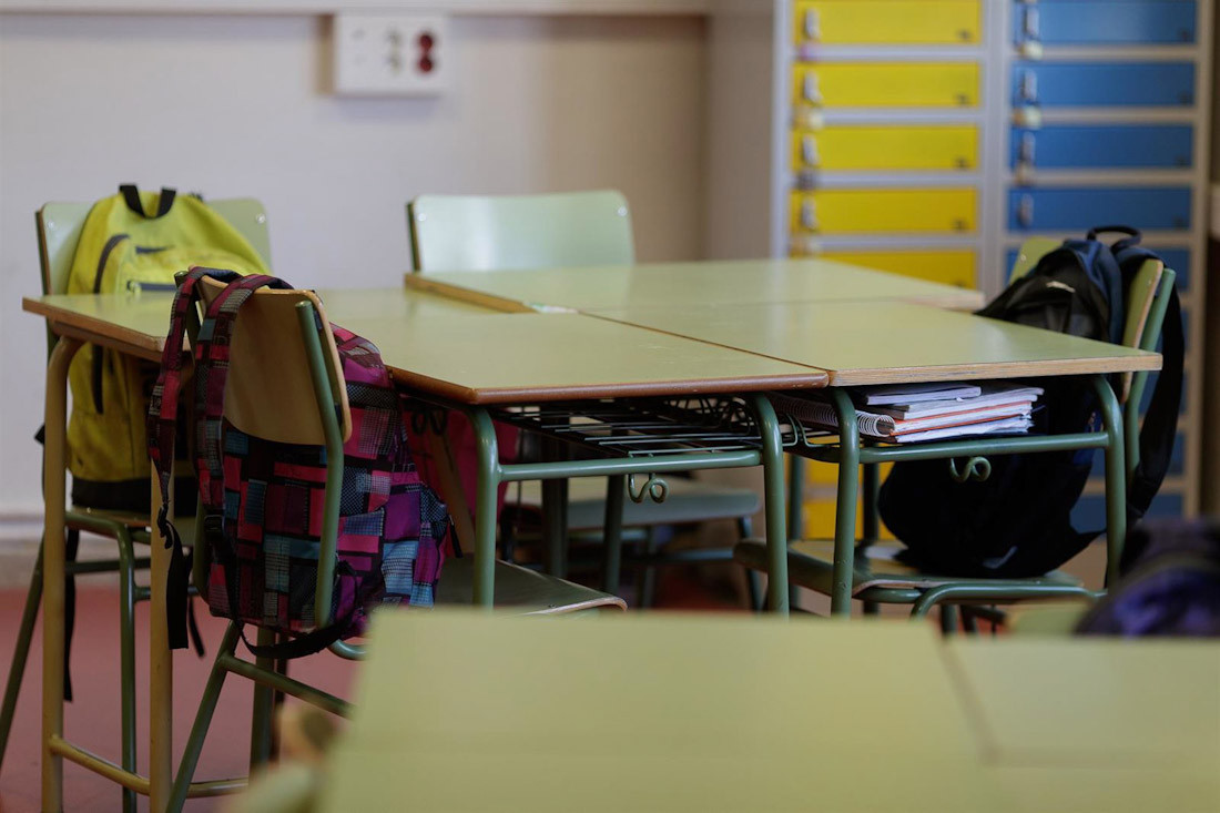 Imagen de recurso de un aula vacía (EUROPA PRESS)