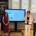 La delegada de Educación, María José Martín, que la inversión permite actuar tanto sobre necesidades de conservación que presentaba el edificio como sobre los daños provocados por los terremotos registrados en agosto (JUNTA)
