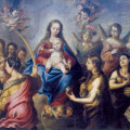 Vista de la obra 'Virgen adorada por santas y ángeles', obra singular del autor granadino Pedro Atanasio Bocanegra (1638-1689)(WEB MUSEO DE BELLAS ARTES DE GRANADA)