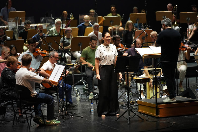 Ensayo de Marina Heredia previo así actuación en la Bienal flamenca de de Sevilla (APDI GROUP / JAVIER MARTÍN RUIZ)