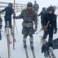 Rodaje de 'La Bola de Oro', en Sierra Nevada, en Monachil (PEÑA 'TELEMARKERA' RIKITAUM)