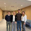 De izquierda a derecha: Juan David Rejón, técnico del Biobanco; Raquel Rodríguez, presidenta de Codegra; José Manuel Puerta, director científico del Biobanco; y Laura Lorca, vicepresidenta segunda de Codegra (JUNTA DE ANDALUCÍA)
