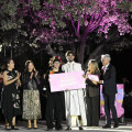Entrega del primer premio a David Molina, por la colección El jardín del alma (EASD VAL DEL OMAR)