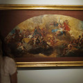 Cúpula Regina Martyrum, boceto original de Goya para la cúpula de la Basílica del Pilar en Zaragoza que se se puede ver en la muestra dedicada a la influencia del pintor aragones que Fundación Unicaja exhibe en la capital granadina (FUNDACIÓN UNICAJA)