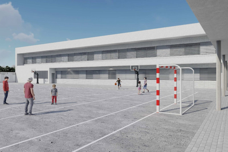 Recreación del patio de un centro escolar (JUNTA DE ANDALUCÍA)