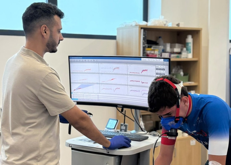 Prueba de esfuerzo realizada por los investigadores (UNIVERSIDAD DE GRANADA)
