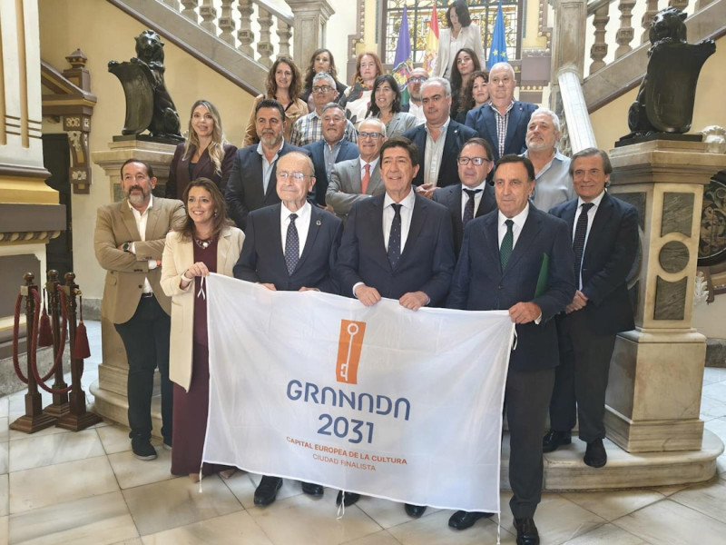 Los consejos sociales de Andalucía mostrando su respaldo a la candidatura de Granada a Capital Europea de la Cultura 2031 durante su encuentro anual celebrado en Málaga (AYUNTAMIENTO DE GRANADA) Los consejos sociales de Andalucía mostrando su respaldo a la candidatura de Granada a Capital Europea de la Cultura 2031 durante su encuentro anual celebrado en Málaga (AYUNTAMIENTO DE GRANADA)
